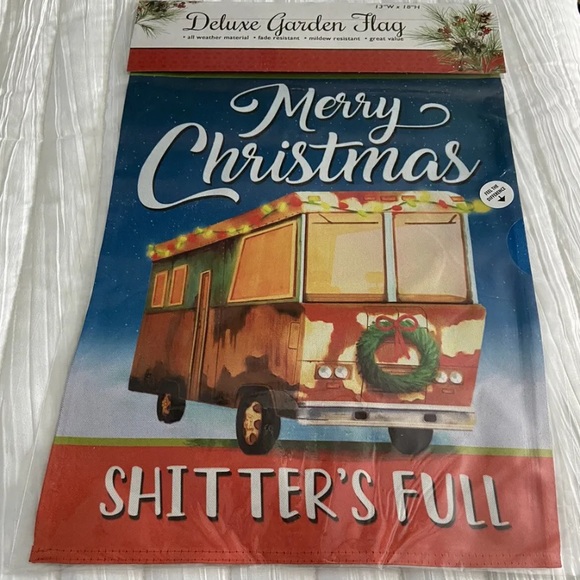 unbranded Other - National Lampoons Christmas Vacation “Shitter’s Full" Garden Flag 13”W x 18”H
